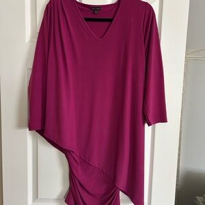 Coco + Carmen Magenta Draped Dress
